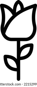 ilustración de rose Vector en un fondo transparente. Símbolos de calidad superior. Iconos vectoriales de línea delgada para el diseño de conceptos y gráficos.
