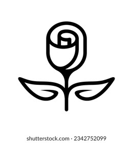 Rose Vector Logo Design Template
