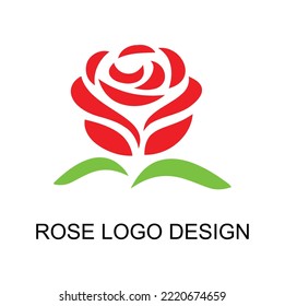 Diseño gráfico del logotipo del vector de rosa