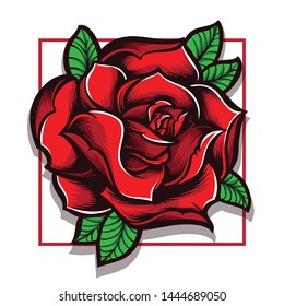 rose vector and logo icon