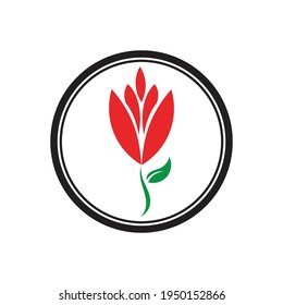 Rose Vector Logo Illustration. The logo simple, minimal easy to configure.