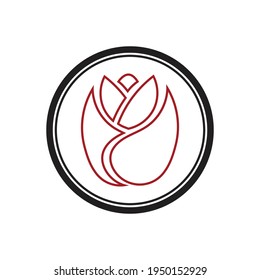 Rose Vector Logo Illustration. The logo simple, minimal easy to configure.