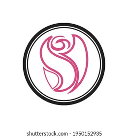 Rose Vector Logo Illustration. The logo simple, minimal easy to configure.