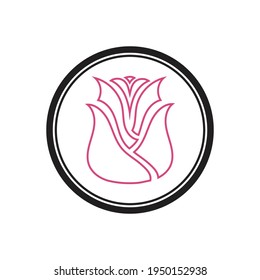 Rose Vector Logo Illustration. The logo simple, minimal easy to configure.