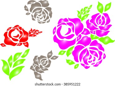 Rose vector pattern design, rose background