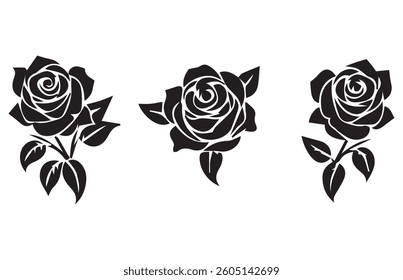 Rose vector set. vector  illustration eps 10
