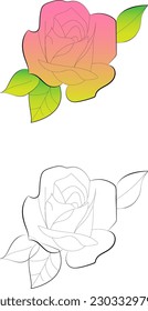ROSE VECTOR SHAPE ILLUSTRATION COMIC PREMIUM FREE