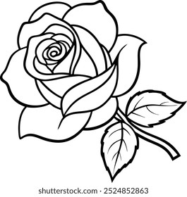 The Rose vector style illustration