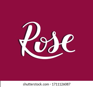 Rose Vector Text Hand Drawn Lettering Stock Vector (Royalty Free ...