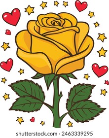 Vector rosa de color amarillo