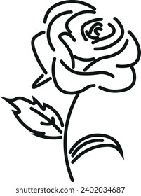 A Rose in a vectorial file