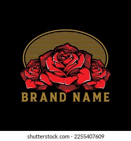 Vector de ilusión del logotipo Rose Vintage