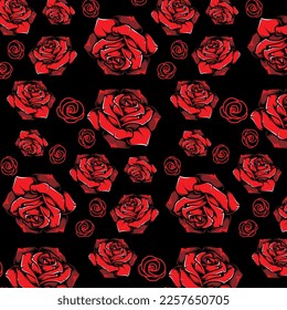Rose Vintage Pattern Logo Illustration