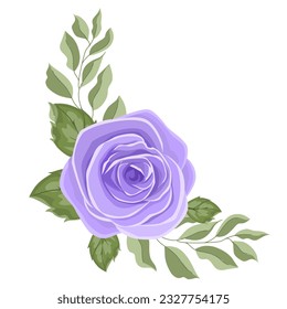 Rose Violet vector for illustration , decoration , paper print , greeting card , innovative