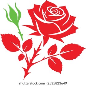 Rosa voctor silhueta cor flor ilustração 25