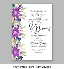 Rose wedding invitation Floral vector background peony