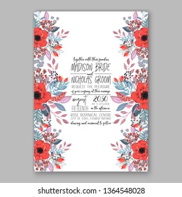 Rose wedding invitation peony floral bridal shower wreath background vector card template