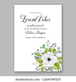 Rose wedding invitation peony floral vector card template ranunculus marsala