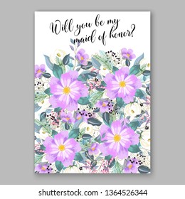 Rose wedding invitation vector card template greenery peony hibiscus