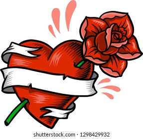 A rose or an arrow? Which one would you prefer to pierce your heart? 