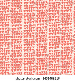 Rose and White tie dye seamless pattern.  Shibori seamless print. Watercolor hand drawn batik.  Handmade watercolour shirt tie dye pattern. Japan traditional tile. Red and Beige shibori.