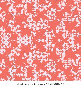 Rose and White tie dye seamless pattern.  Shibori seamless print. Watercolor hand drawn batik.  Handmade watercolour shirt tie dye pattern. Japan traditional tile. Rose and Beige shibori.