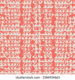 Rose and White tie dye seamless pattern.  Shibori seamless print. Watercolor hand drawn batik.  Handmade watercolour shirt tie dye pattern. Japan traditional tile. Terracotta and Beige shibori.