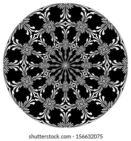 Rose Window with Holy Cross symbols derived from ancient motifs in vector art which allows you to choose your own color combination
