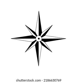 The rose of the winds. Compass rose. Vector illustration, flat design.