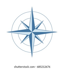 Rose of the winds. Vector illustration. Icon on white background.