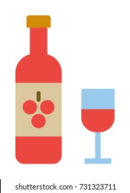 Rose Wine vector icon