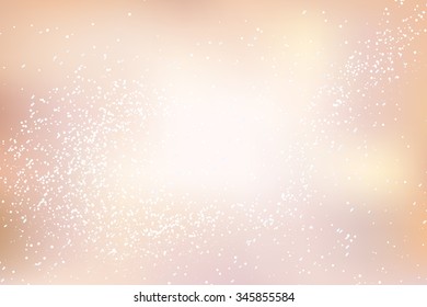 rose winter background with beautiful snowflakes