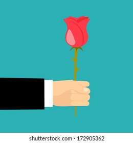 Rose for you, invitation card, illustration vector design.
