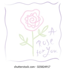 A rose for you- vector greeting card