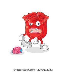 the rose zombie character.mascot vector