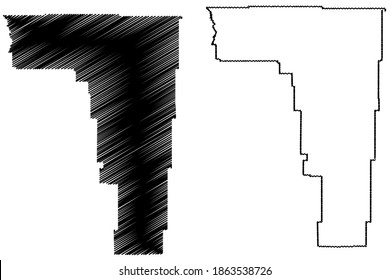 Rosebud County, Montana (U.S. county, United States of America, USA, U.S., US) map vector illustration, scribble sketch Rosebud map