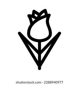 rosebud icon or logo isolated sign symbol vector illustration - high quality black style vector icons