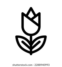 rosebud icon or logo isolated sign symbol vector illustration - high quality black style vector icons