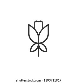 Rosebush icon. Flower symbol modern, simple, vector, icon for website design, mobile app, ui. Vector Illustration
