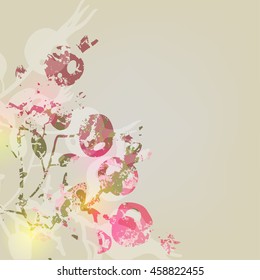 Rosehip berries grunge background