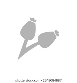 rosehip icon on a white background, vector illustration