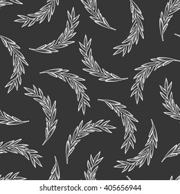 rosemary branch pattern black background