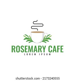  rosemary cafe logo design template 