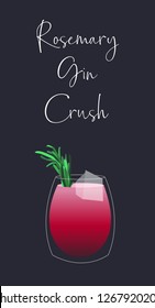 Rosemary gin crush minimal design