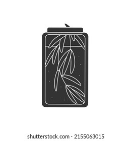 Rosemary glyph icon. Aromatic shrub for cooking to add flavor. Strong-smelling oil. Herbs and spices concept. Filled flat sign. Isolated silhouette vector illustration