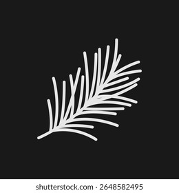Rosemary Herb and Pine Branch Icon for Culinary Seasoning and Winter Holiday Decoration