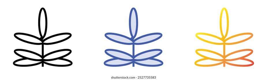 rosemary icon. Linear, Blue Fill and Gradient Style Design Isolated On White Background