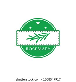 rosemary leaf vector logo illustration template