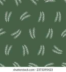 Rosemary line art seamless pattern. Suitable for backgrounds, wallpapers, fabrics, textiles, wrapping papers, printed materials, and many more.