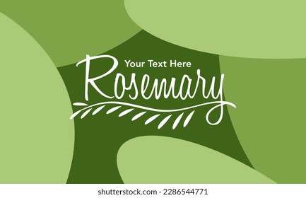rosemary logo, typography logotype rosemary